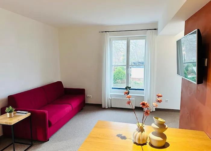公寓 Eichen Apartment- 4 Personen- Balkon- Parkplatz- Waschmaschine 沃尔夫